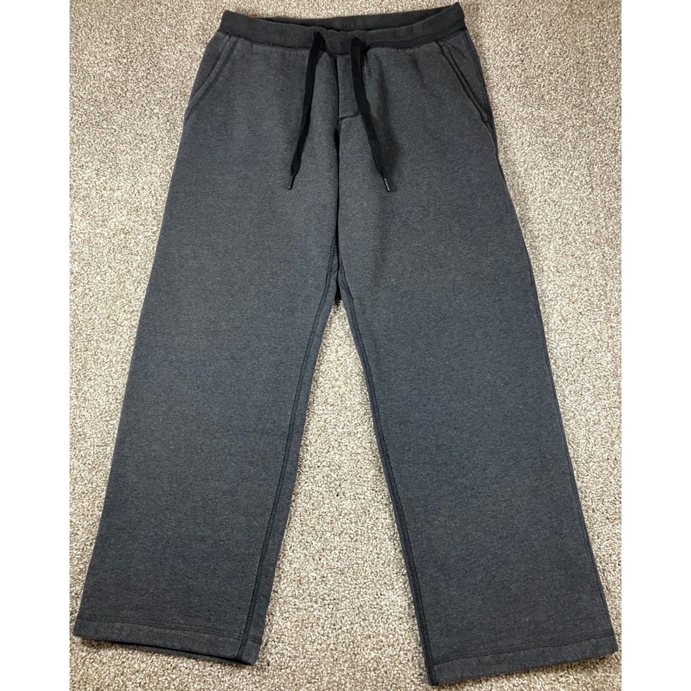 Lululemon Mens Hustle Pants Charcoal Gray Lounge Fleece Sweatpants Size Large